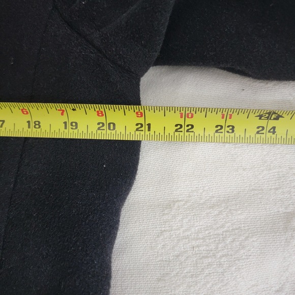 MARVIN RICHARDS Womens Black Wool Cashmere Blend Button Front Short Coat L - Picture 13 of 16